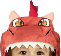 Costume da drago rosso con ali per bebè