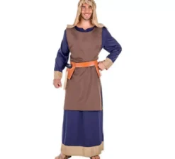 Costume da Ebreo marrone e azzurro per uomo