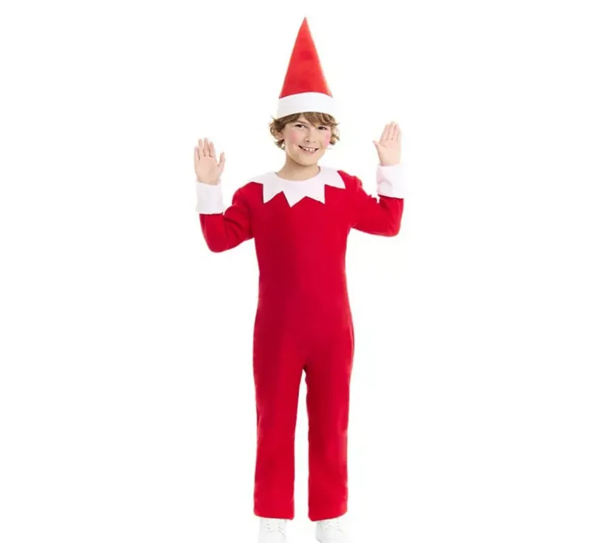 Costume da elfo cattivo o maglia con cappello per bambini