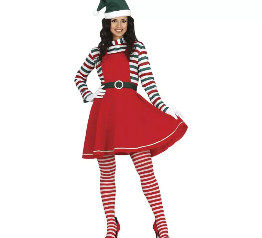 Costume da elfo di Babbo Natale per donna