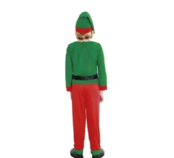Costume da elfo natalizio da aiutante di Babbo Natale per ragazzi