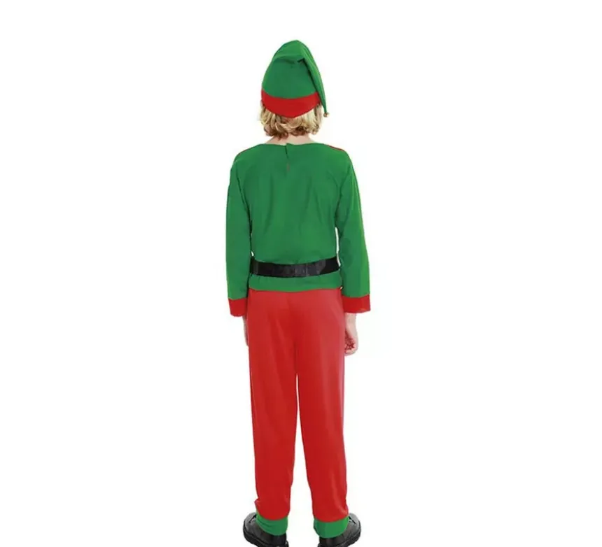 Costume da elfo natalizio da aiutante di Babbo Natale per ragazzi