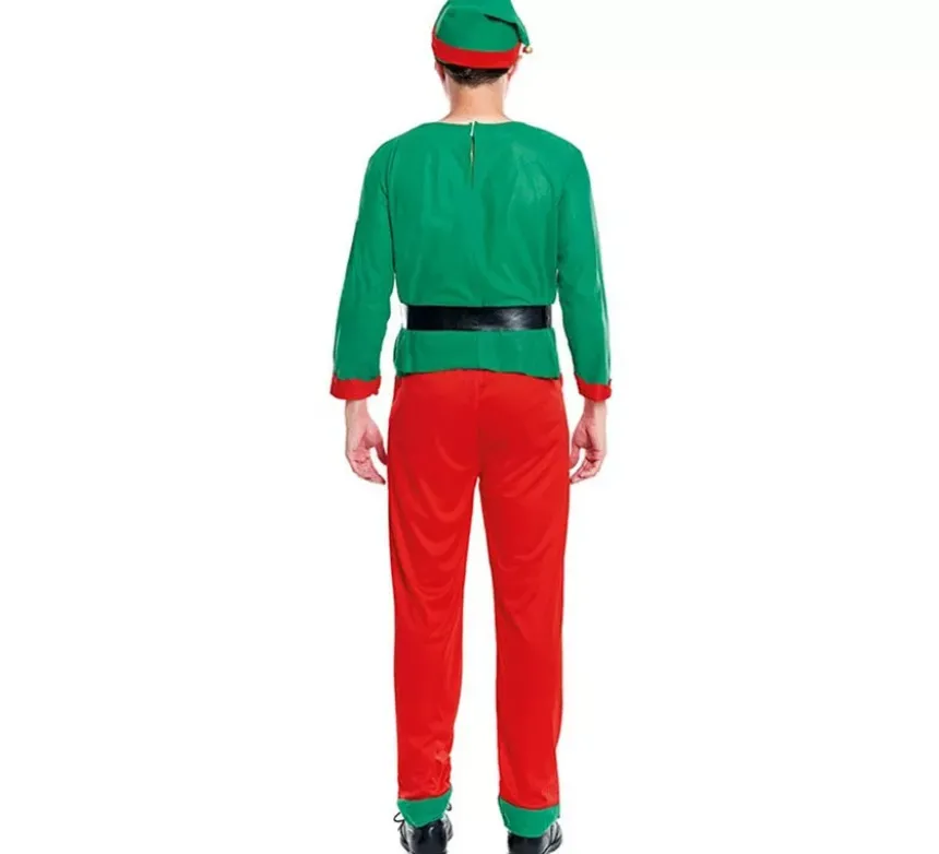 Costume da elfo natalizio da aiutante di Babbo Natale per uomo