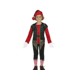 Costume da Elfo Rosso con gilet lungo per bambino