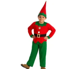 Costume da Elfo rosso e verde per bambino
