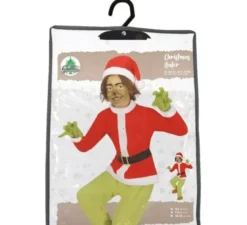 Costume da elfo scontroso di Natale verde per bambino