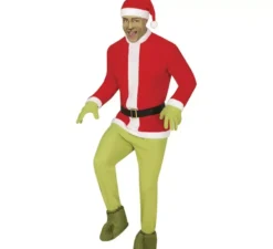 Costume da elfo scontroso di Natale verde per uomo