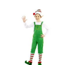 Costume da elfo verde con cappello per bambini