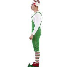 Costume da elfo verde con cappello per uomo