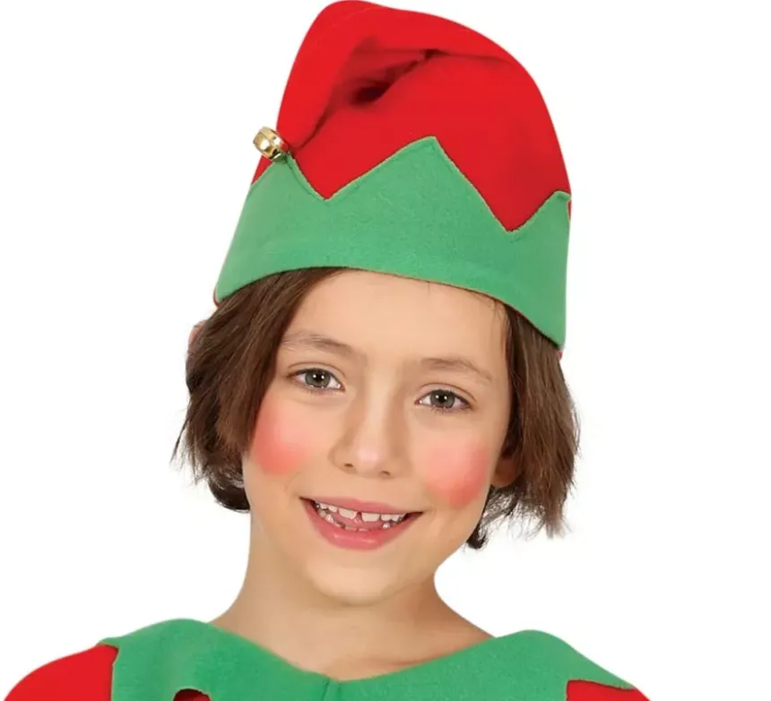 Costume da elfo verde e rosso per bambini