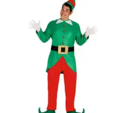 Costume da elfo verde e rosso per un uomo