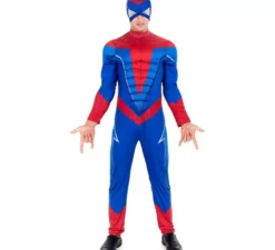 Costume da eroe da ragno blu comico da uomo