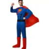 Costume da eroe dei fumetti blu e rosso per uomo