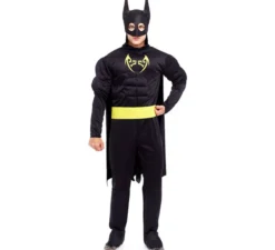 Costume da eroe pipistrello nero per uomo