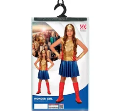 Costume da eroina dorata per ragazze e adolescenti