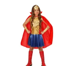 Costume da eroina dorata per ragazze e adolescenti