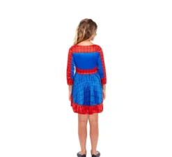 Costume da eroina ragno blu e rosso per bambina