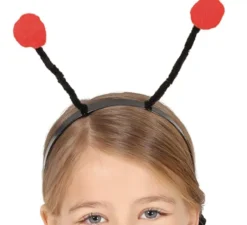 Costume da eroina rossa a pois per bambina