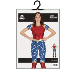 Costume da eroina stella rossa e blu per adolescenti