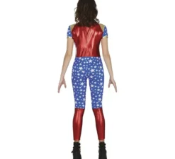 Costume da eroina stella rossa e blu per adolescenti