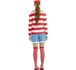 Costume da escursionista a righe da donna