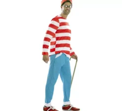 Costume da escursionista a righe da uomo