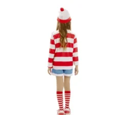 Costume da escursionista a righe per bambine