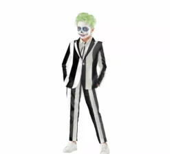 Costume da fantasma a righe per bambino