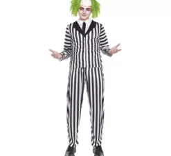 Costume da fantasma a righe per uomo