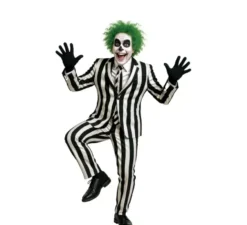 Costume da fantasma a righe per uomo
