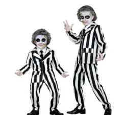 Costume da fantasma a strisce per bambini