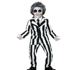 Costume da fantasma a strisce per bambini