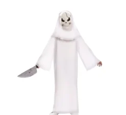 Costume da fantasma bianco con maschera per bambini