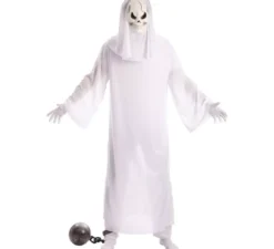 Costume da fantasma bianco con maschera per uomo