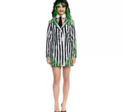 Costume da fantasma con abito a righe da donna