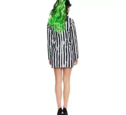 Costume da fantasma con abito a righe da donna