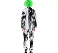 Costume da fantasma con abito a righe da uomo