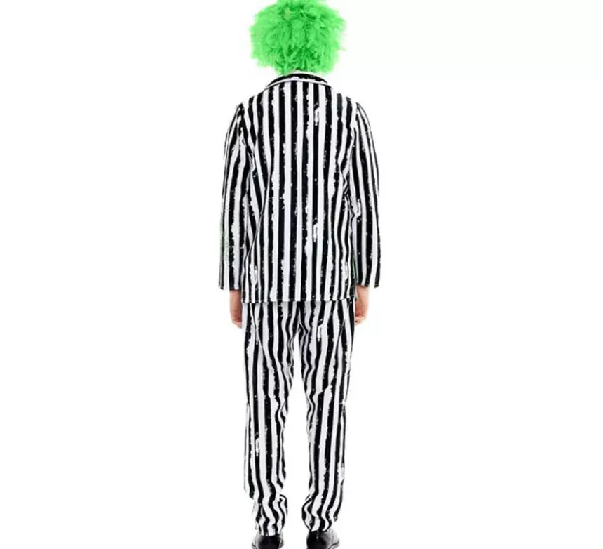 Costume da fantasma con abito a righe da uomo