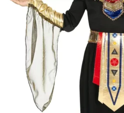 Costume da faraone egiziano nero per bambina