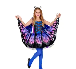 Costume da farfalla blu con ali per bambina