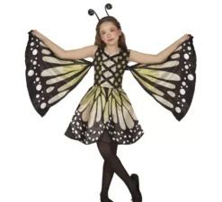 Costume da farfalla gialla a pois per bambina