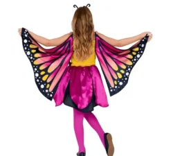 Costume da farfalla rosa con ali per bambine
