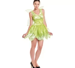 Costume da fata floreale verde per donna