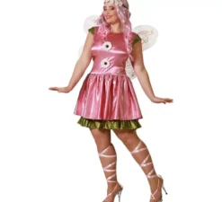 Costume da fata rosa brillante per donna