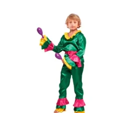 Costume da festa Rumbero brasiliano verde per bambino