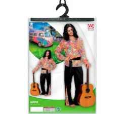 Costume da figura hippie con cintura per uomo