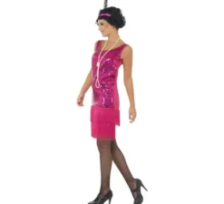 Costume da flapper rosa degli anni '20 per donna