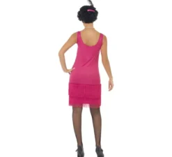 Costume da flapper rosa degli anni '20 per donna