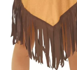 Costume da frange indiano marrone per bambina