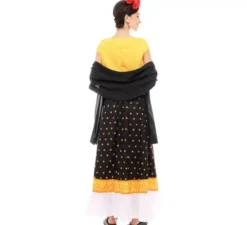 Costume da Frida Kahlo gialla e nera per donna